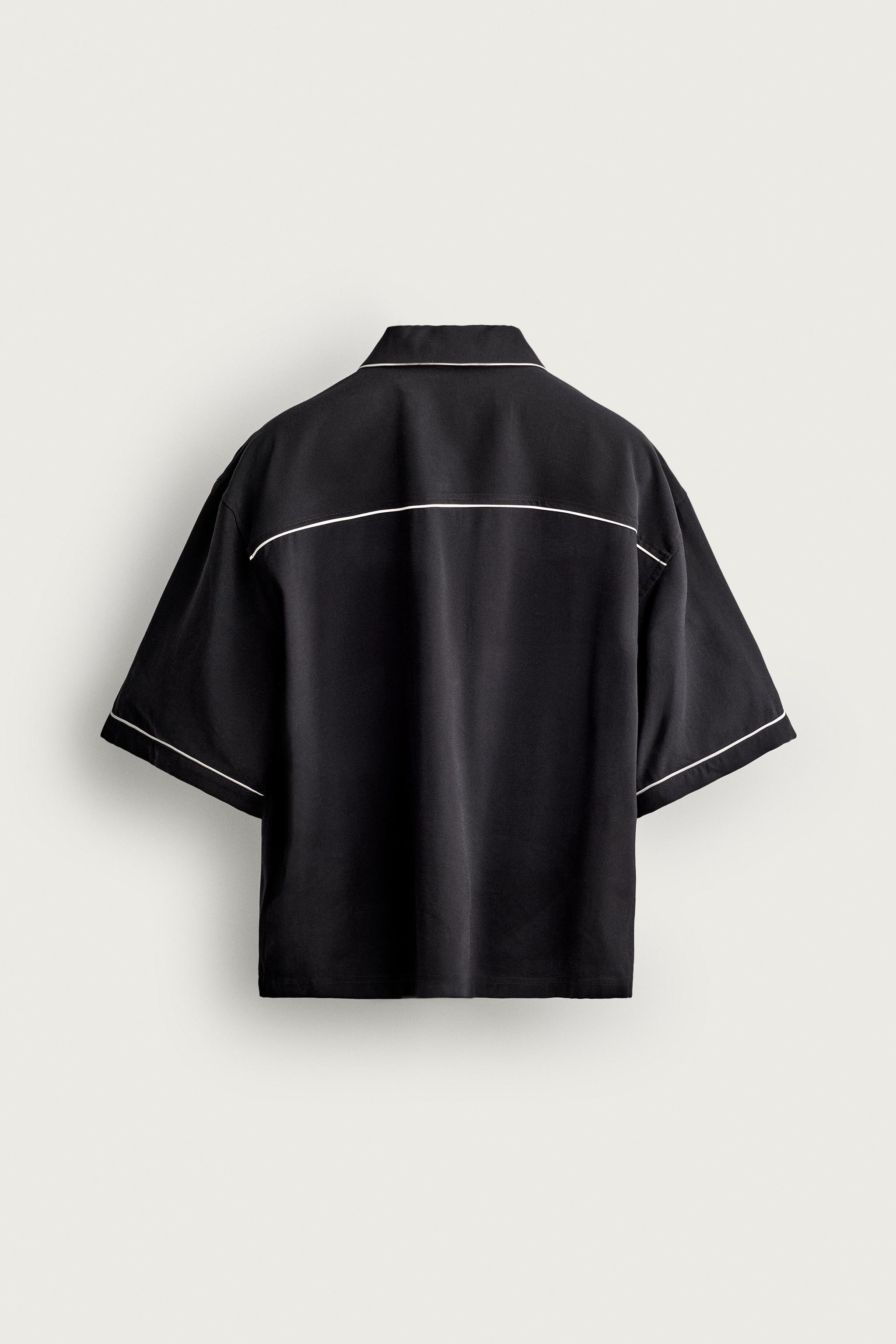 CONTRAST EMBROIDERED RELAXED FIT SHIRT